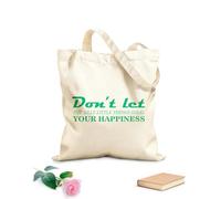 AILOONG Positive Phrase Help of Succeed Wise Words Unbleached Canvas Tote Bag 340g/m² thick fabric Uses as a tool bag