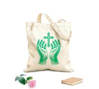 AILOONG praying hands prayer hand clipart design sublimation Flat Tape Handle Tote Bag 340g/m² thick fabric Replaces school bag