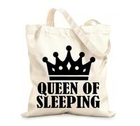 AILOONG QUEEN OF SLEEPING Unbleached Canvas Tote Bag 12 oz thick fabric Uses as a tool bag 31x36cm Medium
