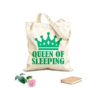 AILOONG QUEEN OF SLEEPING Unbleached Canvas Tote Bag 340g/m² thick fabric Uses as a tool bag