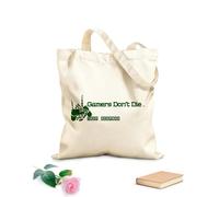 AILOONG Quote Words games Don't Die They Respawn Inspiring Letters Unbleached Canvas Tote Bag 340g/m² thick fabric Uses as a tool bag