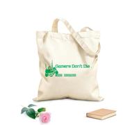 AILOONG Quote Words games Don't Die They Respawn Inspiring Letters Unbleached Canvas Tote Bag 340g/m² thick fabric Uses as a tool bag