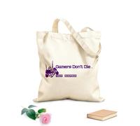 AILOONG Quote Words games Don't Die They Respawn Inspiring Letters Unbleached Canvas Tote Bag 340g/m² thick fabric Uses as a tool bag