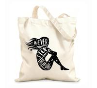 AILOONG Qutes Motivation Star Never Stop Dreaming Home Unbleached Canvas Tote Bag 12 oz thick fabric Uses as a tool bag 35x40cm Large