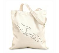 AILOONG Reaching Out Helping Hand Cotton Canvas Shoulder Bags 12 oz thick fabric Uses as a tool bag 31x36cm Medium