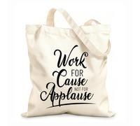 AILOONG Reinforced Bottom Canvas Bag Encourage focus on the substance and meaning of work 12 oz thick fabric Uses as a gift bag 31x36cm Medium