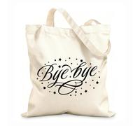 AILOONG Reinforced Bottom Canvas Bag Farewell message 12 oz thick fabric Uses as a gift bag 31x36cm Medium