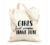 AILOONG Reinforced Bottom Canvas Bag Feminism lettering quote inspirational calligraphy 12 oz thick fabric Uses as a gift bag 31x36cm Medium