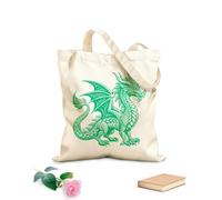 AILOONG Reinforced Bottom Canvas Bag fierce guardian dragon 340g/m² thick fabric Uses as a gift bag