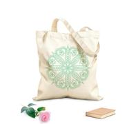 AILOONG Reinforced Bottom Canvas Bag flowral creativity mandala 340g/m² thick fabric Uses as a gift bag