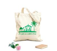 AILOONG Reinforced Bottom Canvas Bag for unto us a child is born jesus nativity typography 340g/m² thick fabric Uses as a gift bag