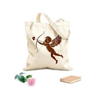 AILOONG Reinforced Bottom Canvas Bag four cupid angels with bow and arrow 340g/m² thick fabric Uses as a gift bag