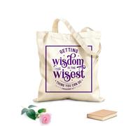 AILOONG Reinforced Bottom Canvas Bag Gaining wisdom is the wisest thing you can do bible verse 340g/m² thick fabric Uses as a gift bag