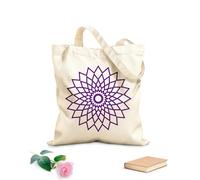 AILOONG Reinforced Bottom Canvas Bag geometric mandalas design 10 graphic the geometric ornament design is suitable 340g/m² thick fabric Uses as a gift bag