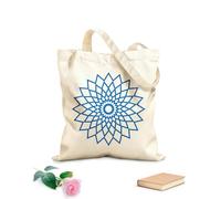 AILOONG Reinforced Bottom Canvas Bag geometric mandalas design 10 graphic the geometric ornament design is suitable 340g/m² thick fabric Uses as a gift bag