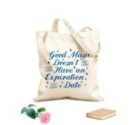 AILOONG Reinforced Bottom Canvas Bag good music doesn t have an expiration date motivation typography quote design 340g/m² thick fabric Uses as a gift bag