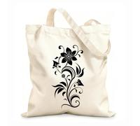 AILOONG Reinforced Bottom Canvas Bag gothic bloom radiance charming ebony bouquet 12 oz thick fabric Uses as a gift bag 25x30cm Small