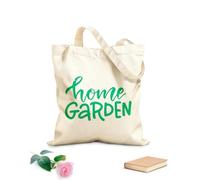 AILOONG Reinforced Bottom Canvas Bag Hand drawn gardening lettering funny quote motivational phrase advertising 340g/m² thick fabric Uses as a gift bag