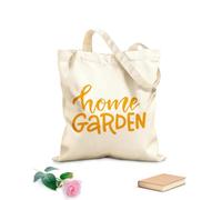 AILOONG Reinforced Bottom Canvas Bag Hand drawn gardening lettering funny quote motivational phrase advertising 340g/m² thick fabric Uses as a gift bag