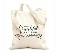 AILOONG Reinforced Bottom Canvas Bag Hand drawn gardening lettering funny quote motivational phrase advertising 12 oz thick fabric Uses as a gift bag 31x36cm Medium