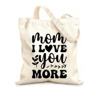 AILOONG Reinforced Bottom Canvas Bag happy first mothers day with stroller hand calligrahy lettering texture script 12 oz thick fabric Uses as a gift bag 31x36cm Medium