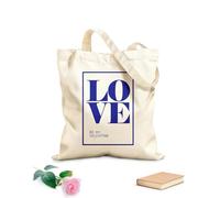 AILOONG Reinforced Bottom Canvas Bag happy valentine day creative set 340g/m² thick fabric Uses as a gift bag