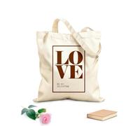 AILOONG Reinforced Bottom Canvas Bag happy valentine day creative set 340g/m² thick fabric Uses as a gift bag
