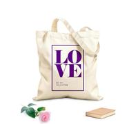 AILOONG Reinforced Bottom Canvas Bag happy valentine day creative set 340g/m² thick fabric Uses as a gift bag