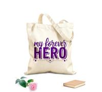 AILOONG Reinforced Bottom Canvas Bag my forever hero 340g/m² thick fabric Uses as a gift bag