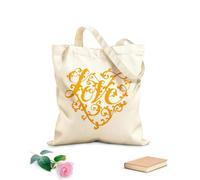 AILOONG Reinforced Bottom Canvas Bag valentines day calligraphy and lettering 340g/m² thick fabric Uses as a gift bag