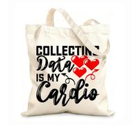 AILOONG Reinforced Bottom Canvas Bag vintage behavior therapist 12 oz thick fabric Uses as a gift bag 25x30cm Small