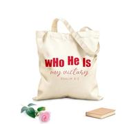 AILOONG Reinforced Bottom Canvas Bag who he is my victory 340g/m² thick fabric Uses as a gift bag
