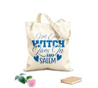 AILOONG Reinforced Bottom Canvas Bag womens not every witch lives in salem 340g/m² thick fabric Uses as a gift bag
