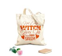AILOONG Reinforced Bottom Canvas Bag womens not every witch lives in salem 340g/m² thick fabric Uses as a gift bag