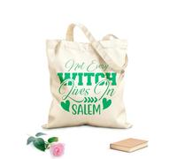 AILOONG Reinforced Bottom Canvas Bag womens not every witch lives in salem 340g/m² thick fabric Uses as a gift bag