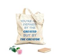 AILOONG Reinforced Bottom Canvas Bag you are not defined created 340g/m² thick fabric Uses as a gift bag