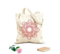 AILOONG Reusable Shopper Bags Abstract Gothic Mandala With Celtic Tracery 340g/m² thick fabric Foldable