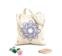 AILOONG Reusable Shopper Bags Abstract Gothic Mandala With Celtic Tracery 340g/m² thick fabric Foldable