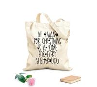 AILOONG Reusable Shopper Bags All I Want For Christmas Is A Home Every Shel 12 oz thick fabric Foldable 35x40cm Large