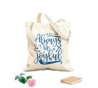 AILOONG Reusable Shopper Bags Always Be Joyful 340g/m² thick fabric Foldable