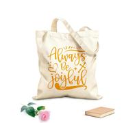 AILOONG Reusable Shopper Bags Always Be Joyful 340g/m² thick fabric Foldable