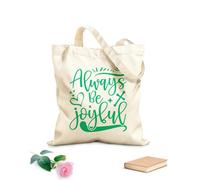 AILOONG Reusable Shopper Bags Always Be Joyful 340g/m² thick fabric Foldable