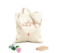 AILOONG Reusable Shopper Bags Bible Quote Typographic For Thanksgiving Day 340g/m² thick fabric Foldable