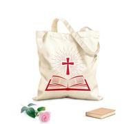 AILOONG Reusable Shopper Bags Bible Scripture Logo Or Label Faith Creed 340g/m² thick fabric Foldable