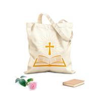 AILOONG Reusable Shopper Bags Bible Scripture Logo Or Label Faith Creed 340g/m² thick fabric Foldable