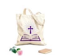 AILOONG Reusable Shopper Bags Bible Scripture Logo Or Label Faith Creed 340g/m² thick fabric Foldable
