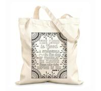 AILOONG Reusable Shopper Bags bible verse christian religious typography 12 oz thick fabric Foldable 25x30cm Small