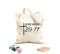 AILOONG Reusable Shopper Bags Bible Verse Day 12 oz thick fabric Foldable 25x30cm Small