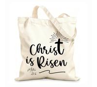 AILOONG Reusable Shopper Bags Bible Verse He Has Risen 12 oz thick fabric Foldable 35x40cm Large