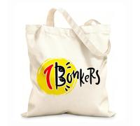 AILOONG Reusable Shopper Bags Bonkers Inspire Motivational Quote Youth Slang 12 oz thick fabric Foldable 25x30cm Small